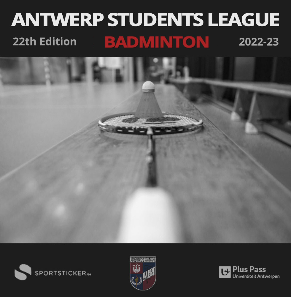 Sportaniser Banner 2022-23 Antwerp Student League Badminton